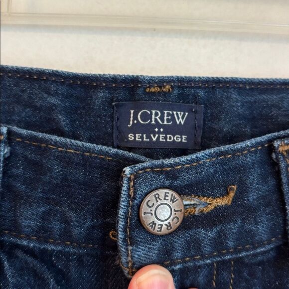 J. Crew Mens Selvedge Deep Indigo Straight leg Jeans dark wash 31X30 Classic EUC - Picture 6 of 13